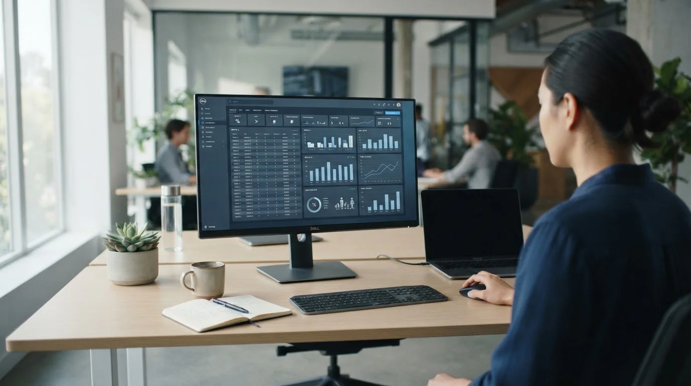 Pantalla de ordenador mostrando interfaz de software de apuestas deportivas con datos abstractos