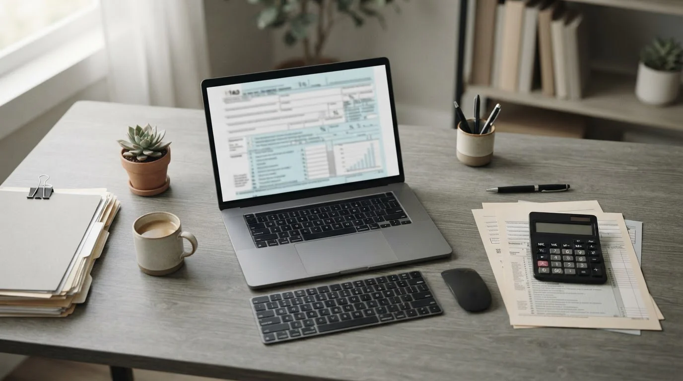 Documentos fiscales y calculadora para declaración de ganancias en apuestas deportivas